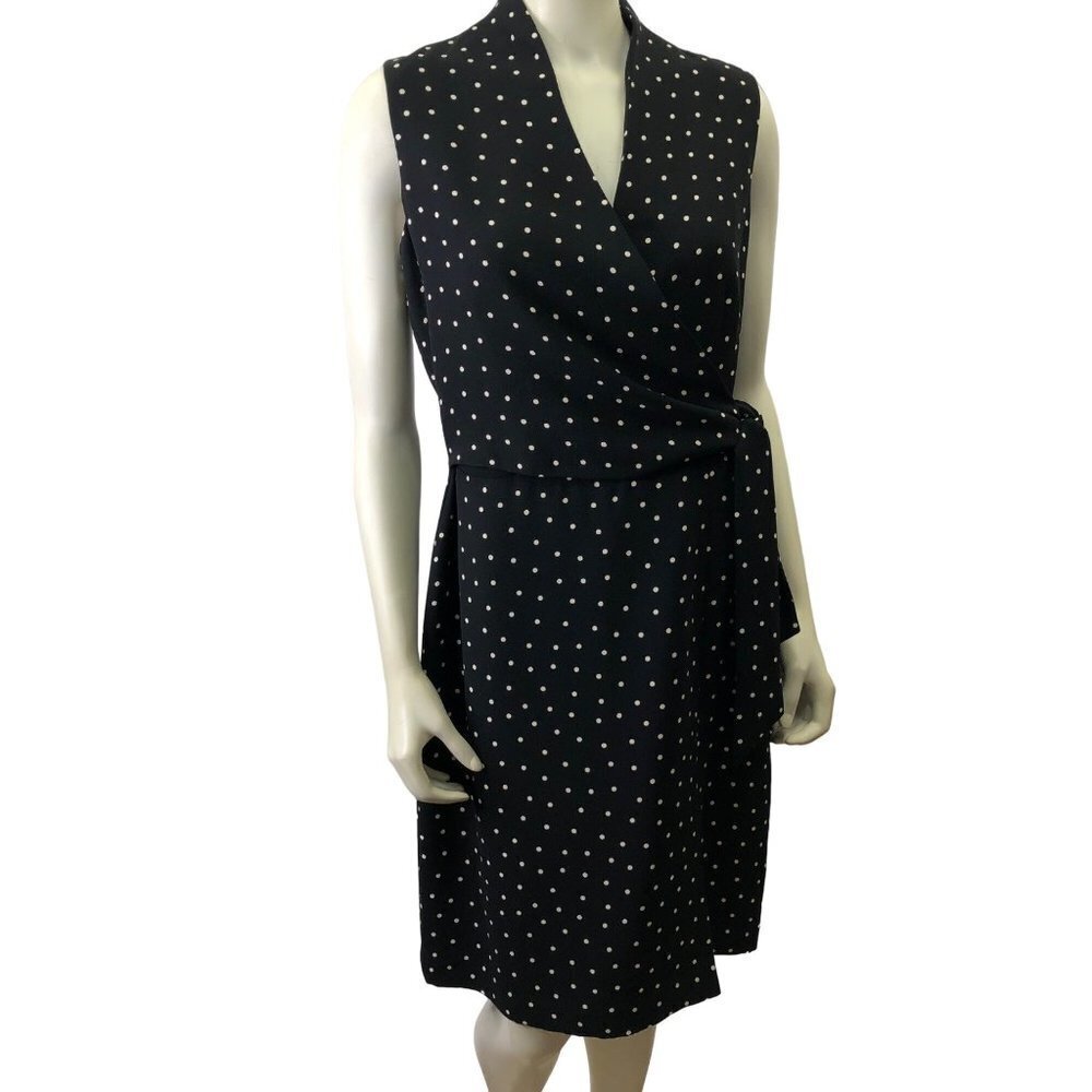JONES NEW YORK POLKA DOT WAIST TIE ‎ DRESS  SIZE 10